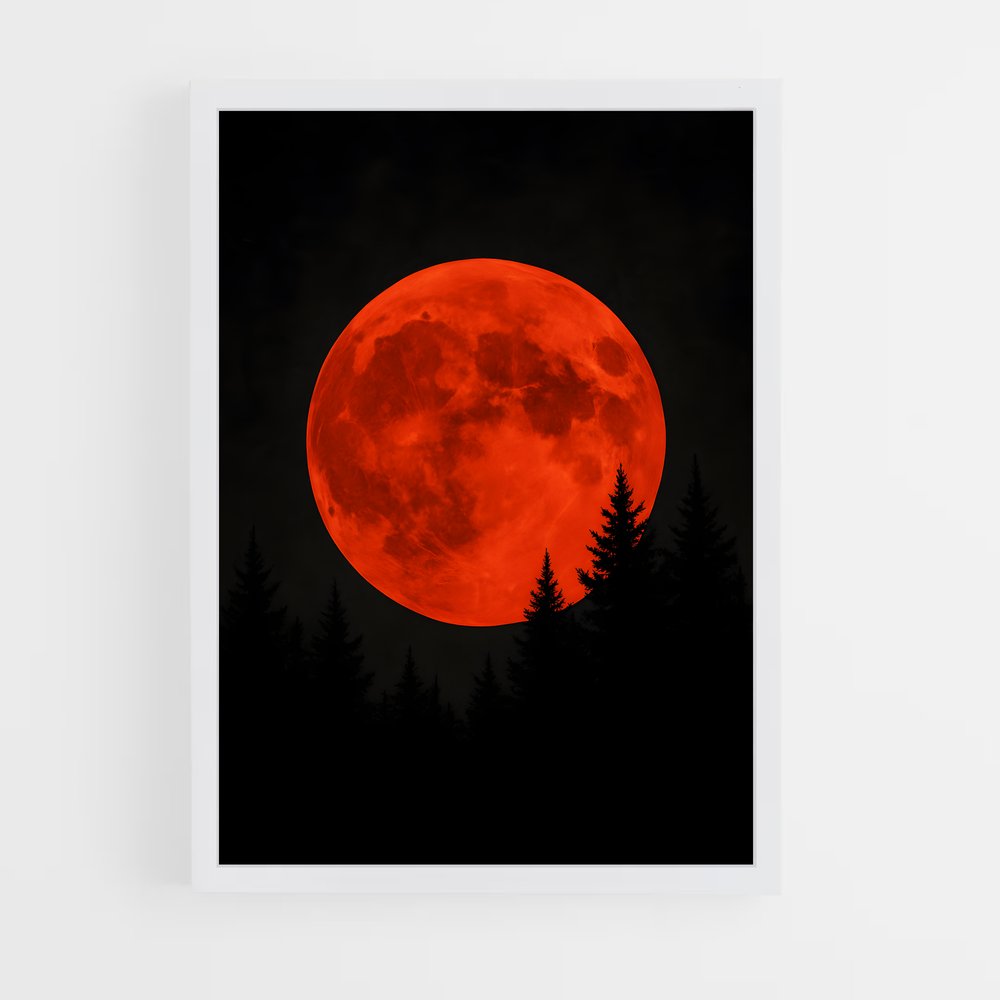 Poster Lune de sang énigmatique – affiche Système solaire (vue 3)